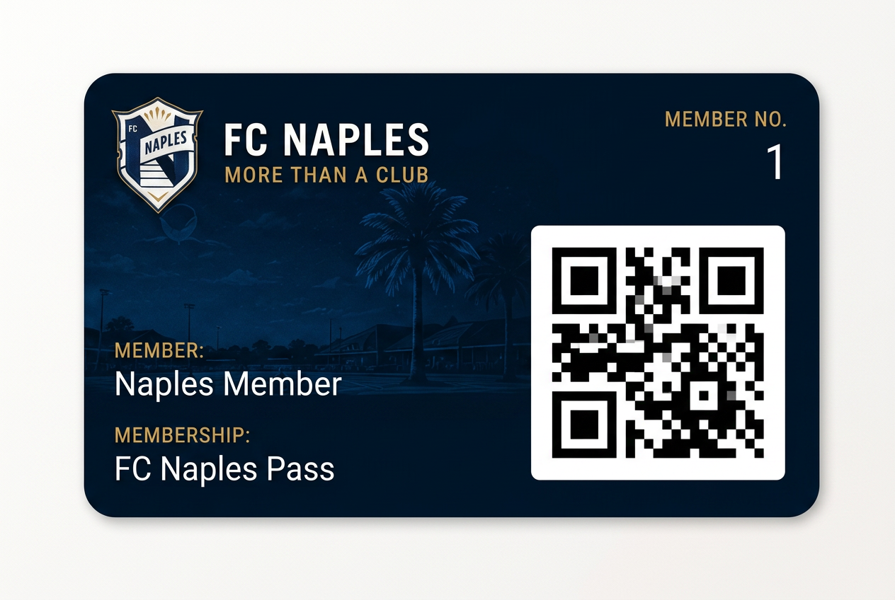 FC Naples Pass — wallet card