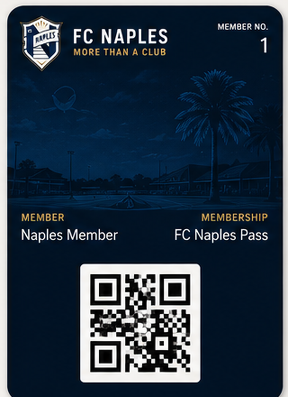 FC Naples Pass — Apple Wallet view